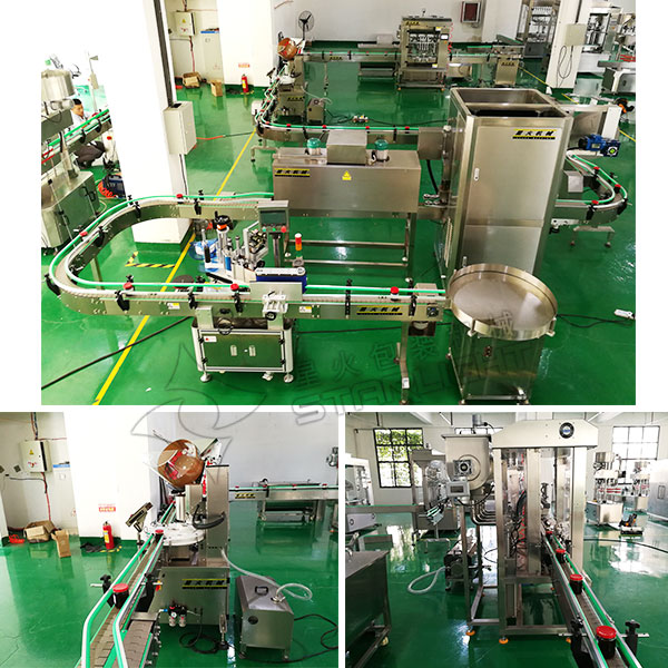 小型番茄醬灌裝機(jī)設(shè)備-自動化醬狀灌裝生產(chǎn)線實拍圖